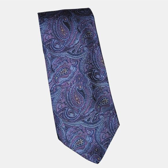 Brooks Brothers Other - Vintage Brooks Brothers Makers Neck Tie Mens Silk Paisley Made USA Blue Necktie